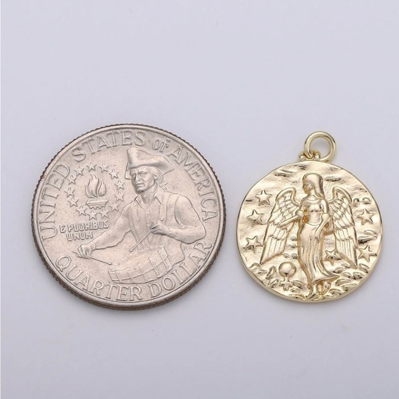 14k Gold Filled angel pendant. - Picture 2 of 3